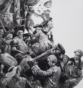 The Hoax på New Theatre, Haymarket (gouache på papper) av C.L. Doughty