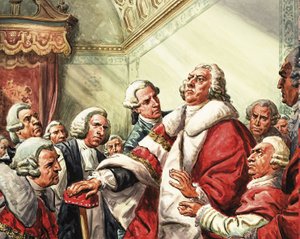 William Pitt håller sitt sista tal i parlamentet 1778 av C.L. Doughty