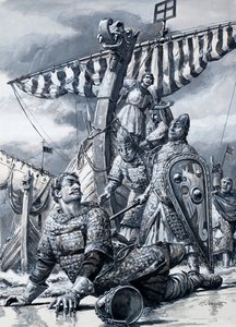 Vilhelm Erövraren faller vid Hastings av C.L. Doughty