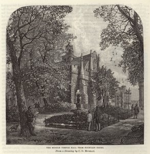 Middle Temple Hall från Fountain Court av C.O. Murray