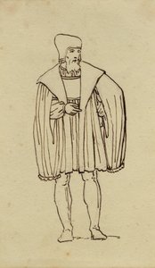 1500 tals dragtstudie. av Christoffer Wilhelm Eckersberg