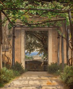 En pergola, Italien av Christoffer Wilhelm Eckersberg