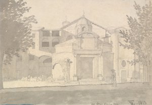 En del av Via Sacra, Rom Kyrkan av heliga Cosmas och Damian, 1814-15. av Christoffer Wilhelm Eckersberg