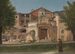 En del av Via Sacra, Rom The Church of Saints Cosmas and Damian, ca. 1814-15. av Christoffer Wilhelm Eckersberg