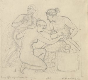 Cecrops döttrar avslöjar Minervas hemligheter av Christoffer Wilhelm Eckersberg
