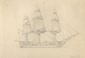 Och fregatt. av Christoffer Wilhelm Eckersberg