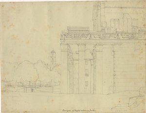 Mycket från Via Sacra, på Forum Romanum med Antonius- och Faustinatemplet och utsikt mot Campidoglio, Rom av Christoffer Wilhelm Eckersberg