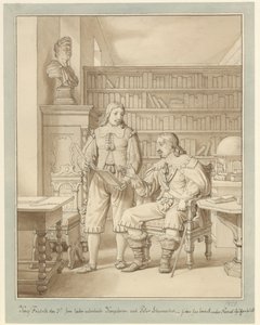 Frederik III låter den kungliga lagen upprättas av Peder Schumacher. av Christoffer Wilhelm Eckersberg