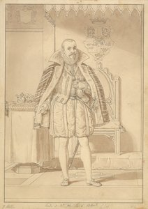 Frederik II i kröningsdräkt. av Christoffer Wilhelm Eckersberg
