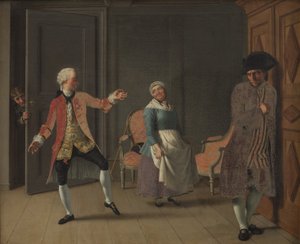 Ur Ludvig Holbergs "Jean de France", akt 1, scen 6 av Christoffer Wilhelm Eckersberg