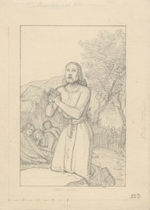 Kristus i Getsemane. av Christoffer Wilhelm Eckersberg