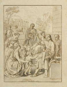Kristus låter de små barnen komma till honom av Christoffer Wilhelm Eckersberg