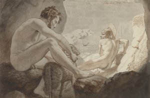 Odysseus flyr från Polyphemus