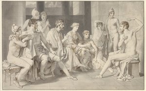 Odysseus berättar om sitt liv på Alkinoos
