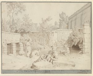 Lott vid den romerska akvedukten i Arcueil, Paris av Christoffer Wilhelm Eckersberg