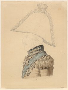Porträtt av Frederik VI i profil till vänster av Christoffer Wilhelm Eckersberg