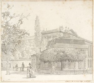 Restaurang Ledoyen säljer Place de la Concorde nära Champs-Élysées, Paris av Christoffer Wilhelm Eckersberg