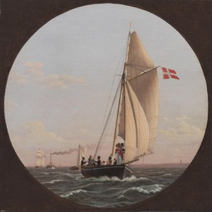 Segling från Köpenhamn till Charlottenlund av Christoffer Wilhelm Eckersberg