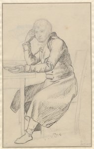Sittande man vid ett bord av Christoffer Wilhelm Eckersberg