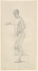 Stående kvinnlig modell av Christoffer Wilhelm Eckersberg