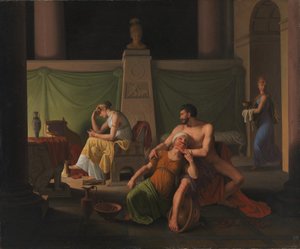 Ulysses återkomst. Scen från Homers Ulysses av Christoffer Wilhelm Eckersberg