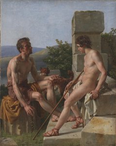 Två herdar av Christoffer Wilhelm Eckersberg