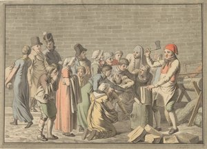 Utdelning av ved till de fattiga av Christoffer Wilhelm Eckersberg