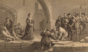 "Cranmer vid förrädarporten", 1886 av CW Sharpe