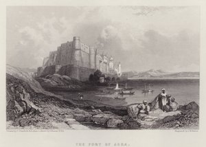 Fortet i Agra (färg litho)