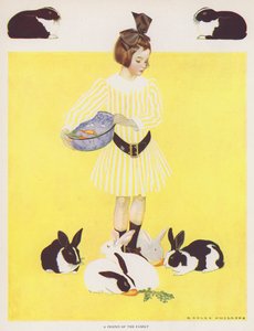Coles Phillips Girl, en vän till familjen (färg litho) av C. Coles Phillips