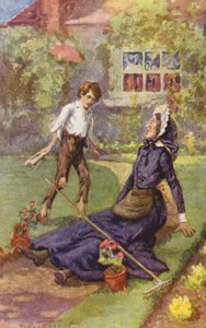 Illustration till David Copperfield av Charles Dickens (färglitografi) av C. Dudley (after) Tennant