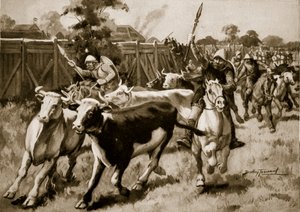 Efter slaget vid Ethandun (Edington), 878, illustration från 