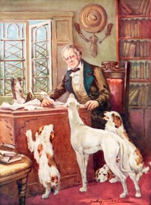 Den älskade och heroiske "Nordens trollkarl" (färg litho) av C. Dudley Tennant
