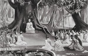 De sista dagarna av Buddhas undervisning, BC 489 (litografi) av C. Hargrave Martin