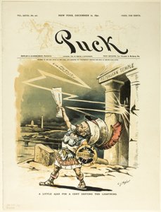 Lite Ajax för en cent Att trotsa blixten, från Puck av C. Jay Taylor