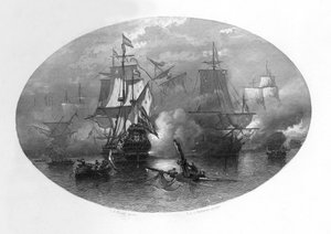 Sjöslaget vid Sole Bay, 1672, c1870