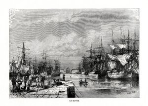 Le Havre, Normandie, norra Frankrike, 1879