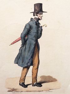 Kontorist, gravyr av C Martorana, Italien av C Martorana