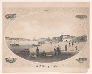 Utsikt över en hamn på Curaçao Curacao (titel på objekt) av C. Parsons