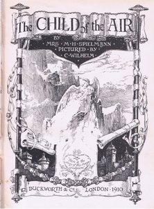 Titelsidesdesign, från The Child of the Air pub.by Duckworth av C. Wilhelm