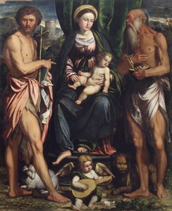 Madonna och barn med St. Johannes Döparen och St. Hieronymus