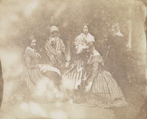 34. Konstnärliga grupper i olika poser, ca. 1845. av Calvert Jones