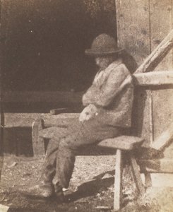 Sittande pojke, 1845-50. av Calvert Jones