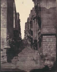 Strada Levante, Valletta, Malta, 1850-talet. av Calvert Jones
