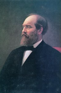 James A. Garfield (1831-81) (olja på duk) av Calvin Curtis