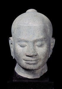 Chef för kung Jayavarman VII (1181-1218) Bayon Style, från Preah Khan, 1100-1200-talet (sandsten)