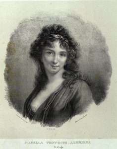 Porträtt av Isabella Teotochi Albrizzi (litho)