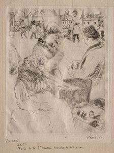Kastanjeförsäljare, 1878. av Camille Jacob Pissarro