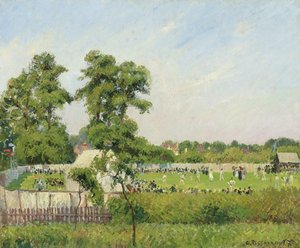 Cricketmatch på Bedford Park, London, 1897 av Camille Jacob Pissarro