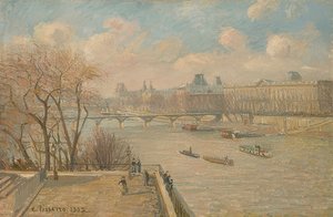 Louvren från Pont Neuf. 1902 av Camille Jacob Pissarro